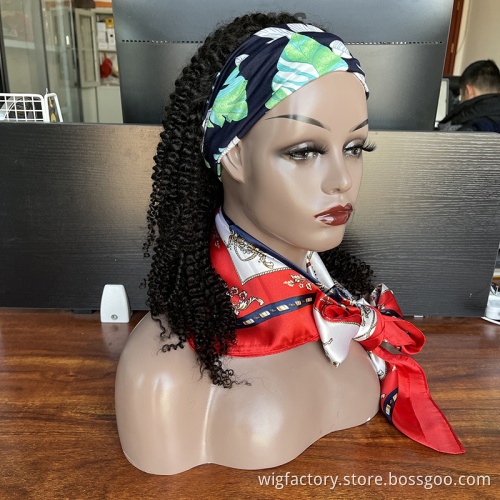 factory price human hair head band wig,kinky curly headband wig virgin hair,100 human hair wigs with headband for black woman